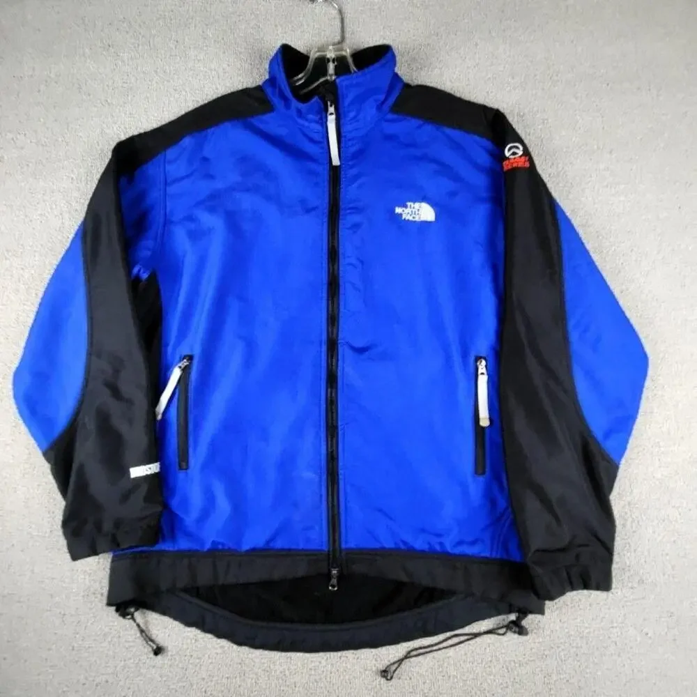 The North Face Jacket Mens Large Blue Black Summit Series Windstopper Softshell